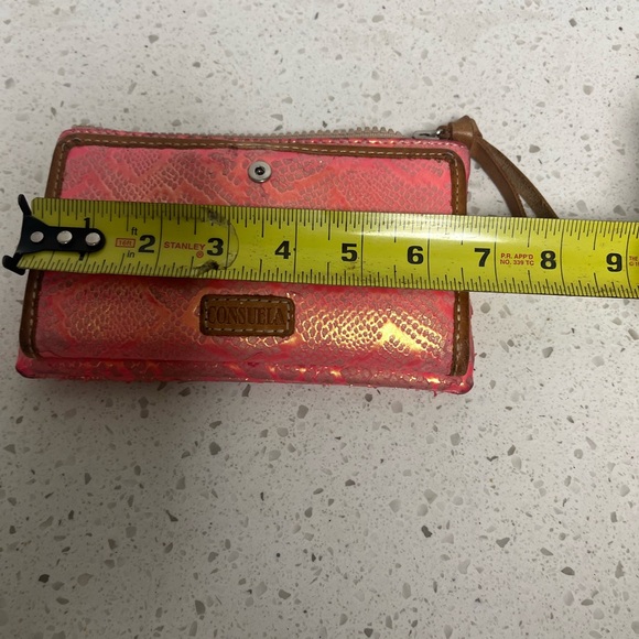 Consuela Pink and Tan Wristlet - Picture 7 of 8